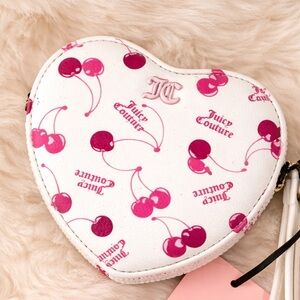 Juicy Couture Pink Cherry Heart Wristlet